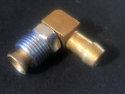Fuel inlet hose fitting. 90 degree 3/8" hose.  New