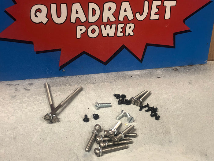 Screw kit, Late Quadrajet 75-89
