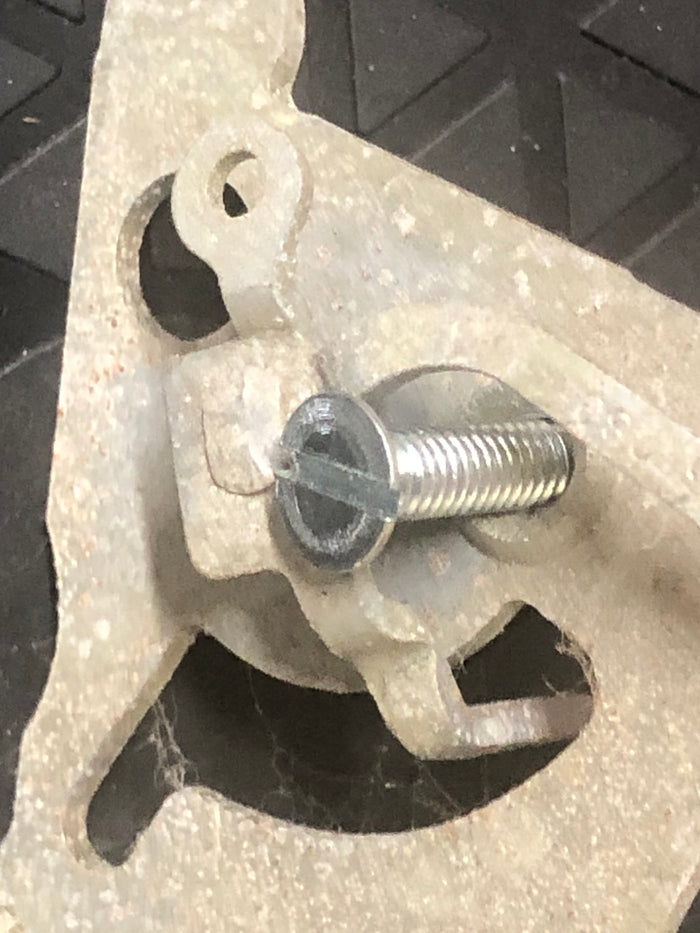 Screw,  short length flat head divorced choke to main body Black
