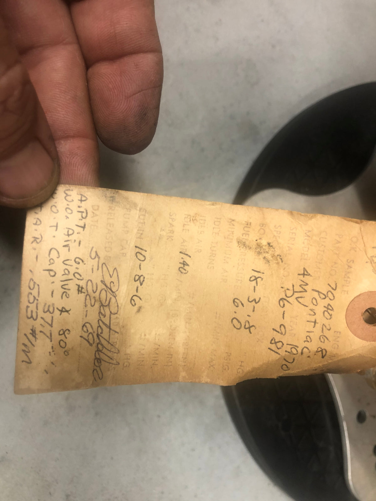 Pontiac 1970 455  7040268 ENGINEERING MASTER