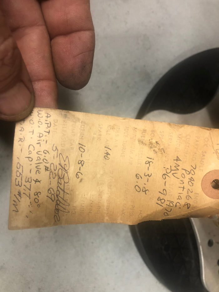 Pontiac 1970 455  7040268 ENGINEERING MASTER
