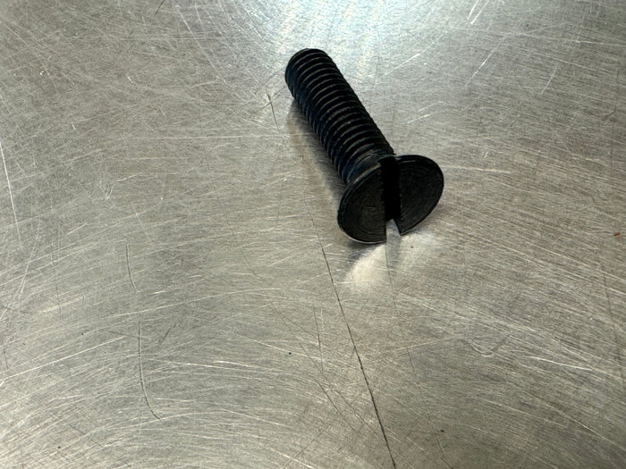 Screw,  short length flat head divorced choke to main body Black