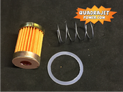 Fuel filter kit, short. Filter, late inlet gasket, spring
