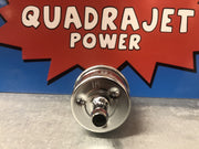 Fuel filter, in line chrome canister with 3/8" fuel inlet